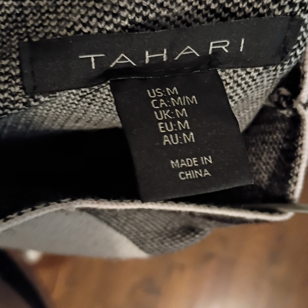 Tahari Grey Knit Top - Gray